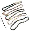 10MM Black Butterfly Queen Tahitian Peacock Green Maillard Highlight Round Artificial Crystal Pearl Necklace Clavicle Chain