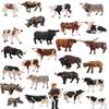 Educational Toy Animal Model Simulation Farm Animal Figures Kid's Gift Plastic Material Cow Category 14x8cm Size