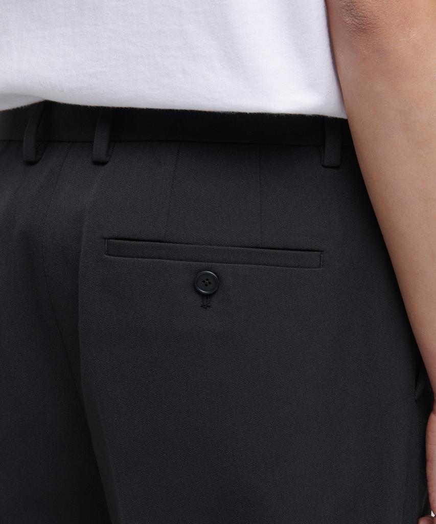 MUSINSA STANDARD Tapered Hidden Elastic Waist Length Slacks [Dark Gray]