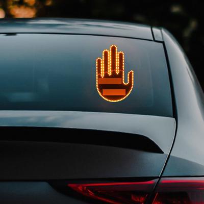 Автомобильный указательный световой индикатор для заднего окна, забавный знак, 175 светодиодных бусин, простая установка, 3 жеста, авто