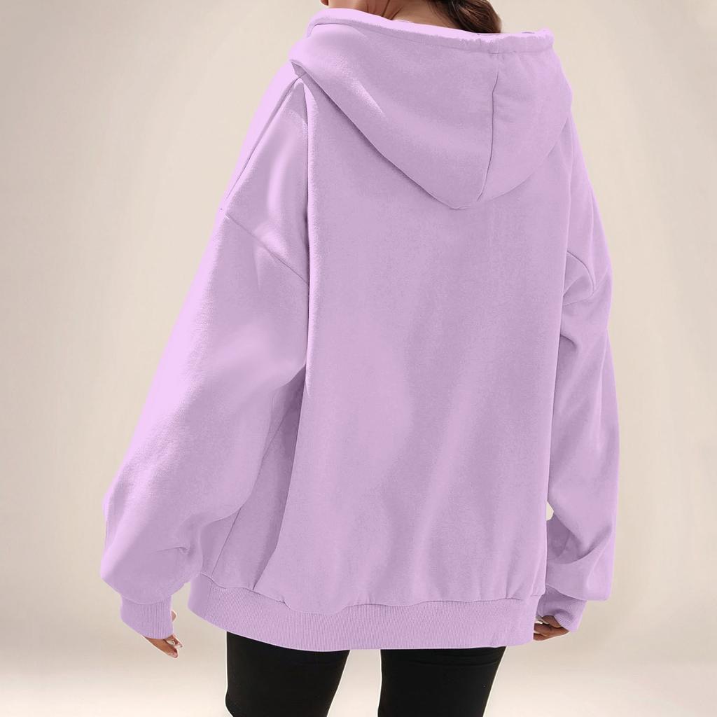 Women's Solid Color Zipper Sweatshirt Tops Daily Casual Jacket