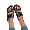 2024 Plus Size Female Shoes Thong Women's Sandals Daily Casual Sandals Women Round Toe Buckle Strap Flat with Rome Shoes Women