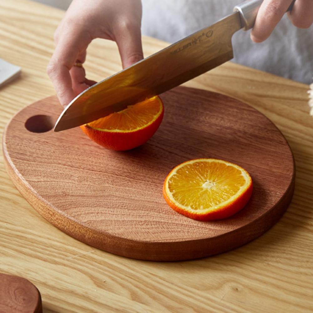 Solid Wood Ebony Chopping Board Thickened Checkerboard Cutting Board Travel