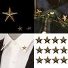 12pcs Gold Tone Star Collar Pin Pentagram Collar Pin Anchor Star Planet Pin for Party and Business Attires