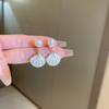 Silver needle light luxury Spice Girl pearl stud earrings temperament retro super flash earrings women's fashion high sense personalized earrings