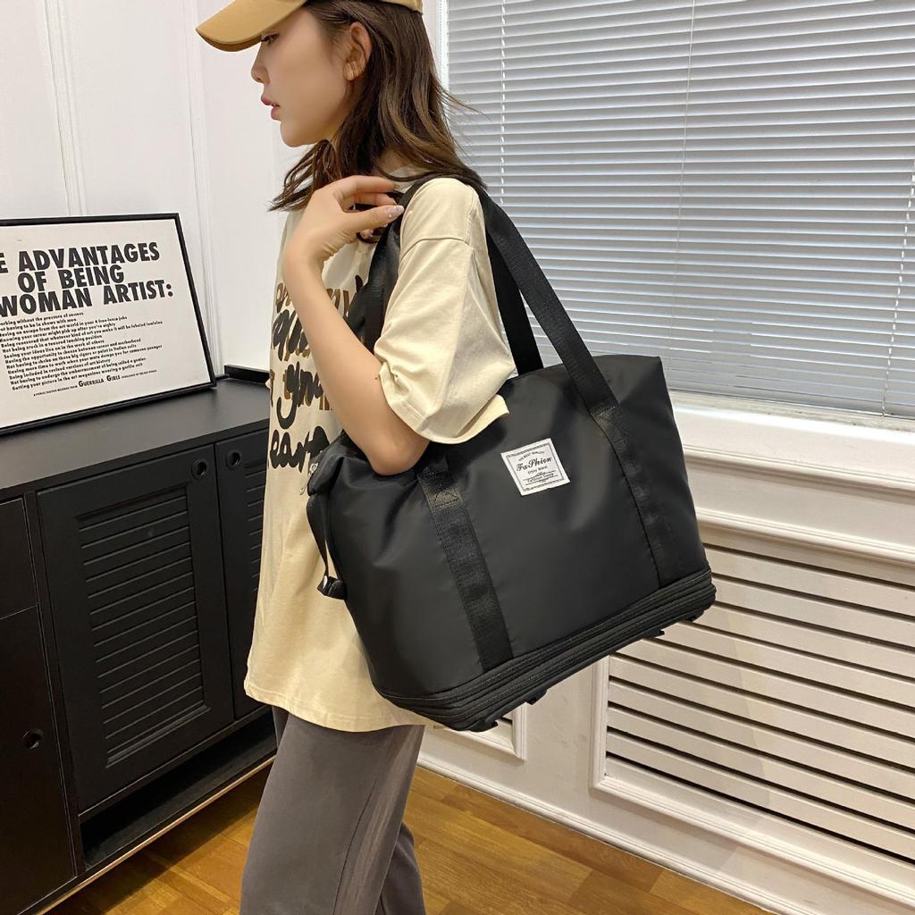 Большая вместительная сумка на колеса: Съемный шкив, сухое и мокрое разделение, 5 цветов, подходит для контролируемых перевозок.