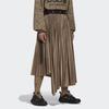 Adidas Юбка макси Originals X Hyke с асимметричным подолом, однотонная, средней посадки, со складками, женские юбки желто-коричневого цвета GP3042