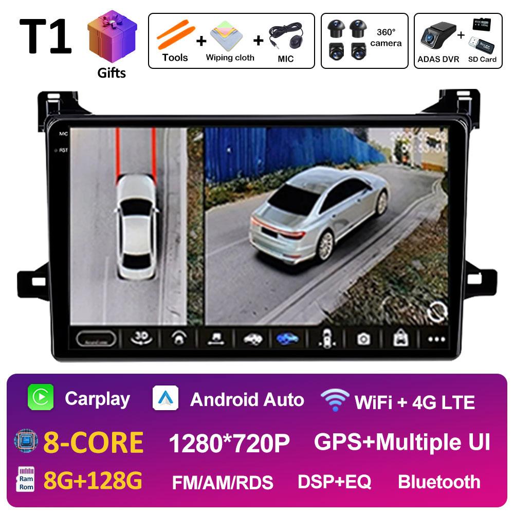 Bluetooth автомобильный видео радиоплеер для Toyota Prius XW50 2015 2016 2017 2018 2019 2020 вентилятор охлаждения DSP стерео автомагнитола головное устройство