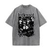 Vintage Washed Korean Kpop Lngshot T Shirt Men Women Clothing Fashion Hip Hop Short Sleeve Cotton Casual Tshirts Streetwear