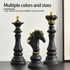 Creative Black And White Statue Chess Decor Piece Retro Resin Chess Figures Statue Office Home Ornament Gifts Chess Decoration