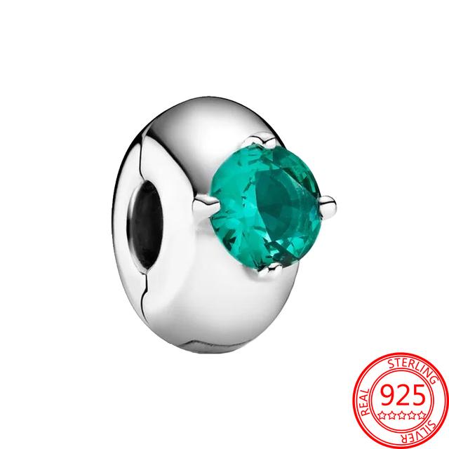 Классический Новый Настоящее Серебро 925 пробы Четырехлистный Клевер Лаки Мотаться Шарм подходит Оригинальный Модный Браслет Подвеска Ювелирные Изделия Подарок