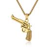 Хип-хоп титановая сталь револьвер ожерелье нишевая личность мужская мода одежда аксессуары кулон