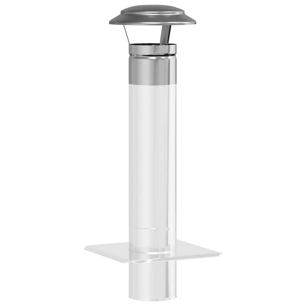 Chimney Rain Cover Silver 20 x 20 x 18 cm Stainless Steel