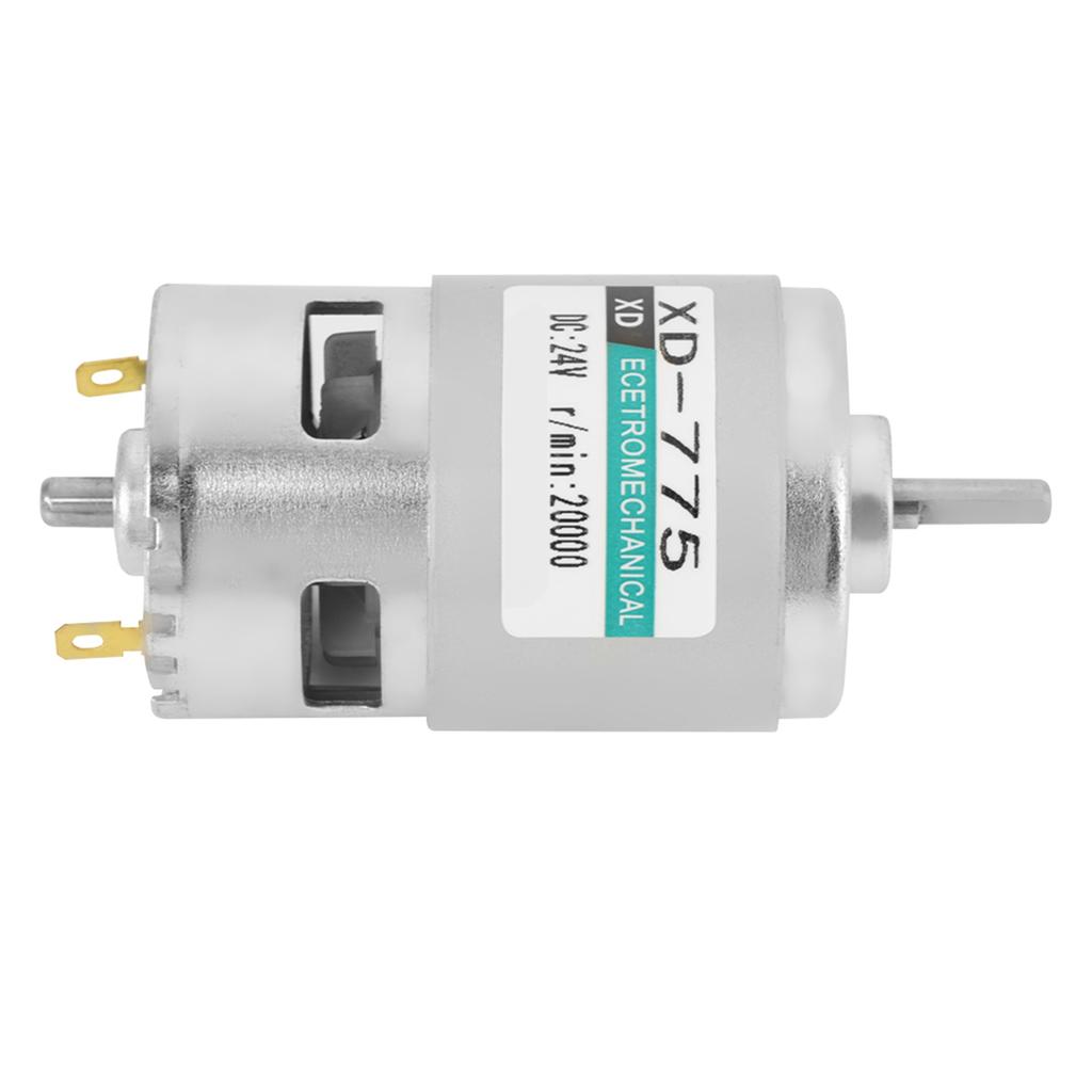 XD775 24 В высокоскоростной малошумный двухрядный шарикоподшипниковый щеточный двигатель постоянного тока (24В 20000об/мин)