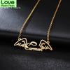 Nextvance Customized Nameplate Necklace Stainless Steel Personalized Angel Wings Gold Pendant For Women Birthday Jewelry Gift