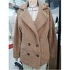 Plush Jacket, Lapel, Loose Fit, Woolen Sweater, Women's Casual Jacket