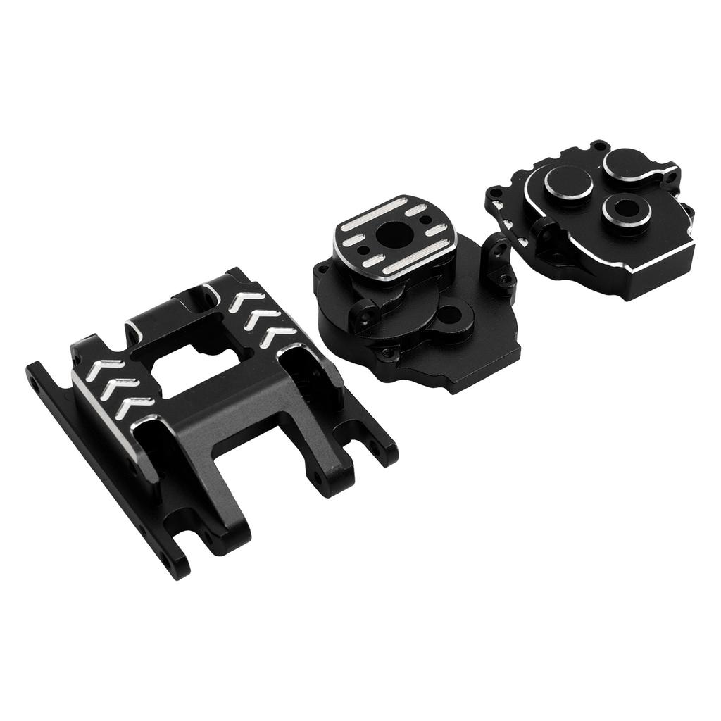 Корпус редуктора и комплект основания Алюминиевый сплав Низкий уровень шума Корпус редуктора RC для Traxxas TRX4M 118 Черный