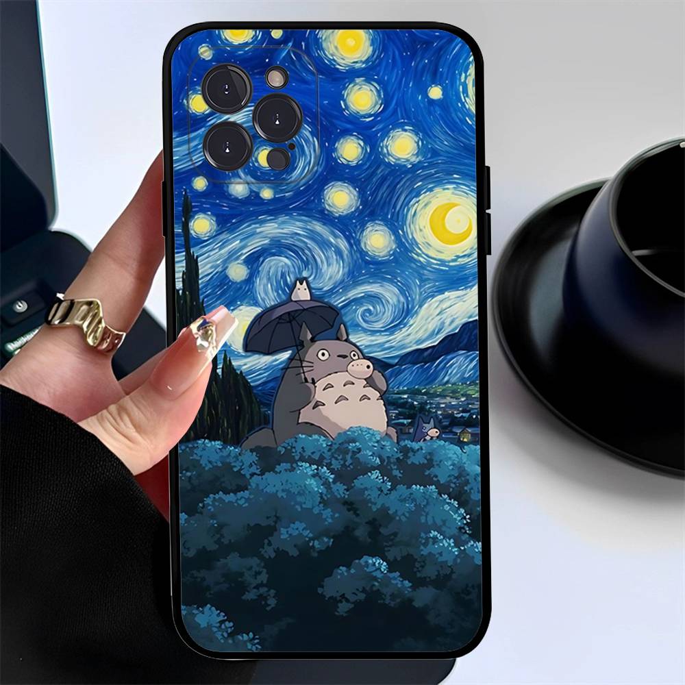 Мультяшный Милый Т-Тоторо Чехол для Телефона Для Iphone 17 16 15 16e 14 13 12 11 Pro Max Plus Чехол Защитный Чехол