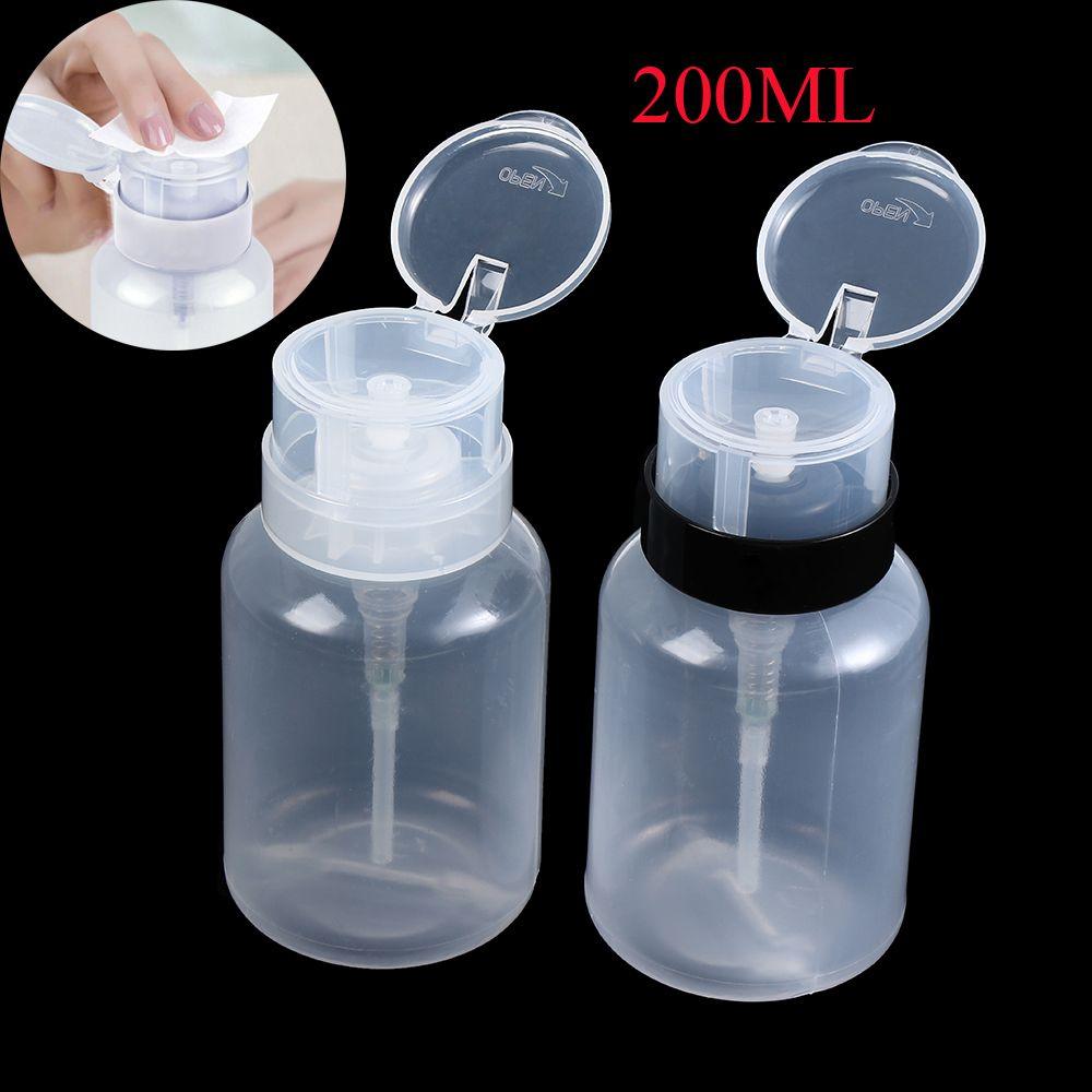200mL UV Gel Cleaner Pump Dispenser Container Empty Bottle Clean Acetone  Nail Polish Remover