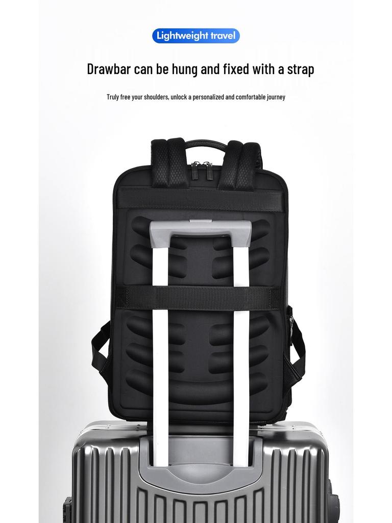 Men's High-End Business Laptop Backpack - Stylish, Large Capacity for Travel & School
