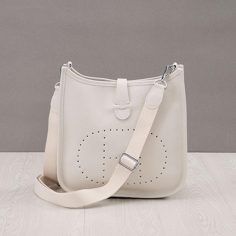 2024 Женская модная сумка через плечо из натуральной кожи Hollow Punch