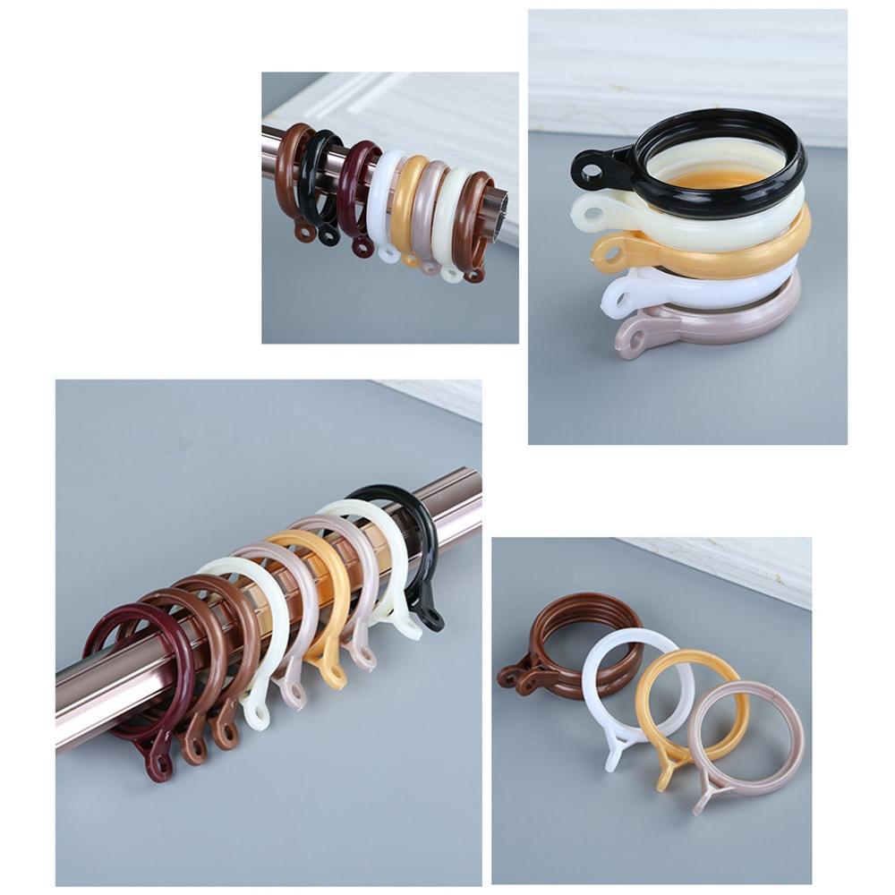 Mute Solid Color Simple Curtain Accessories Roman Rod Clip Hook Curtain Rings Hanging Loop Buckle