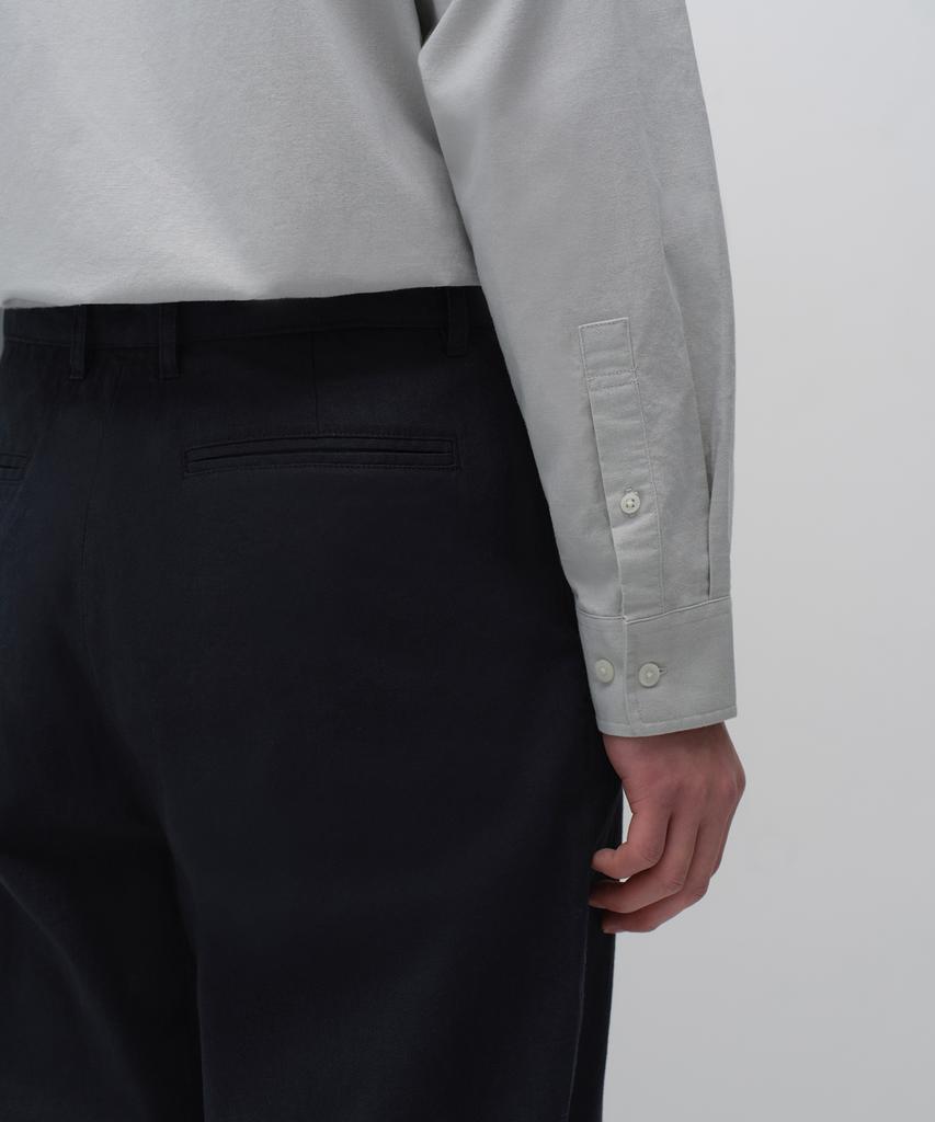 MUSINSA STANDARD [City Workers] Linen Blend Tapered Pants [Navy]
