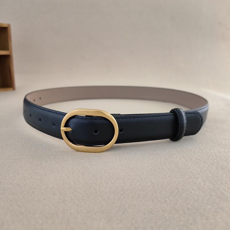 Womens Style Vintage Waist Belt Elliptical Metal Buckle Dress Belt Shapewear