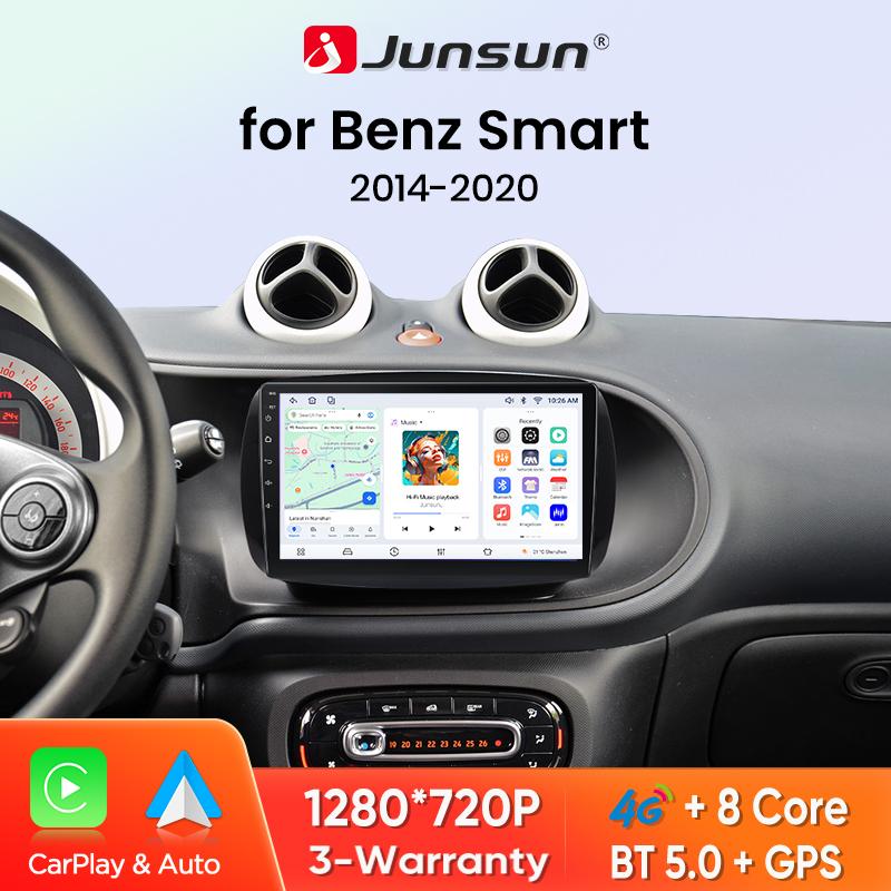 Junsun Wireless CarPlay Android Auto Car Radio For Mercedes Benz Smart 453 Fortwo 2014-2020 4G WIFI Smart Intelligent Systems IPS Touch Screen