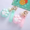 Мультяшный силиконовый брелок в виде кошачьей лапы Kawaii Animal Claw с кольцом для ключей, браслет для женщин, девочек, сумочек, кошельков, декора, подарков для детей