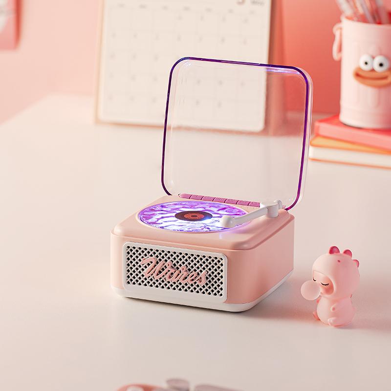 White Noise Bluetooth Speaker Mini Retro Portable Vintage Sleep Aid Bluetooth Speaker wireless stereo ambient light subwoofer