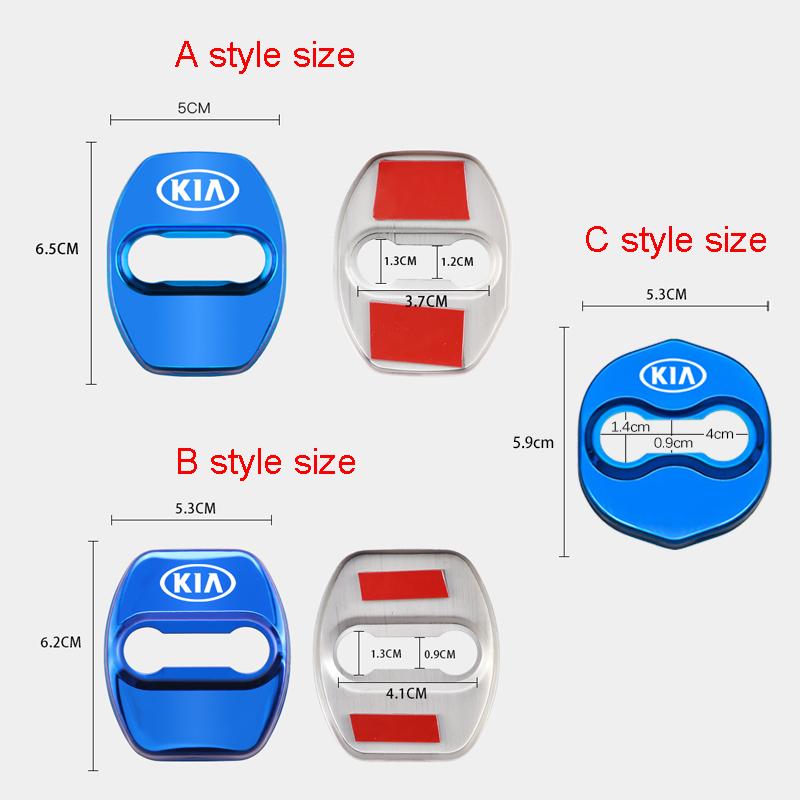 AAOB1 Car Door Buckle Protective Cover Titanium Alloy Protection Cap For KIA K5 K9 Sorento Ceed Sportage Carnival Stinger Forte Niro