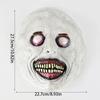 Halloween Mask Scary Smiling Demon Mask with White Eyes Halloween Party Accessories Gift Cosplay Costume Horror Props Supplies