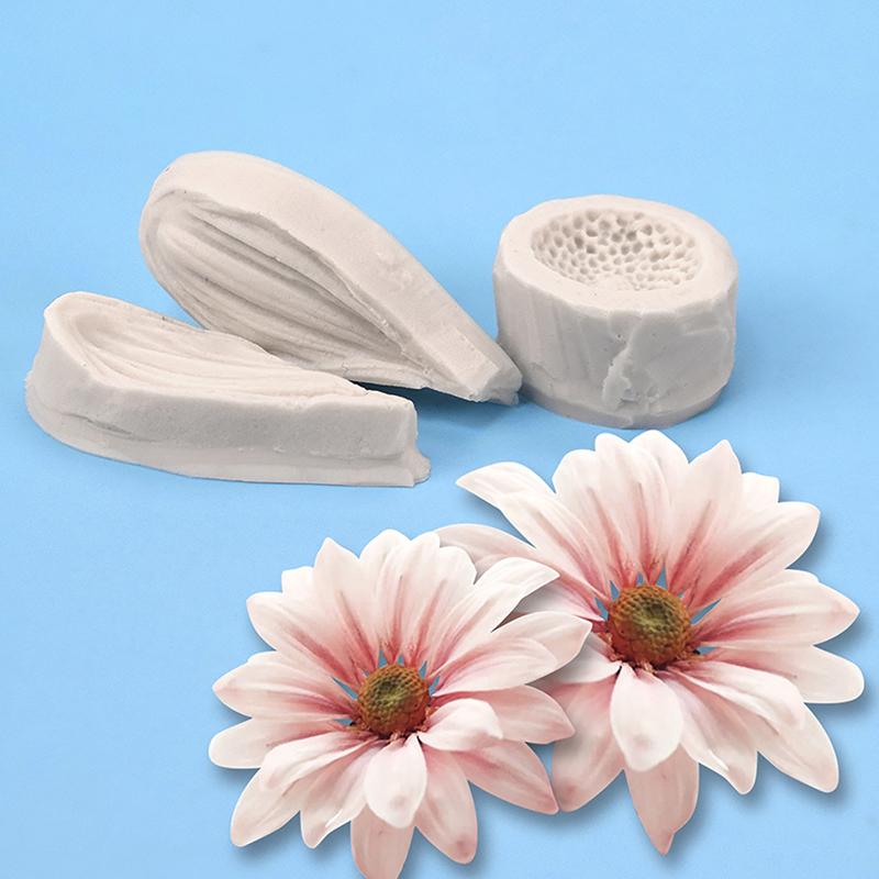 3 шт. Дейзи дикая хризантема силиконовая форма для выпечки торта сахарный ремесло шоколадный кекс инструменты из смолы инструменты для украшения помадки