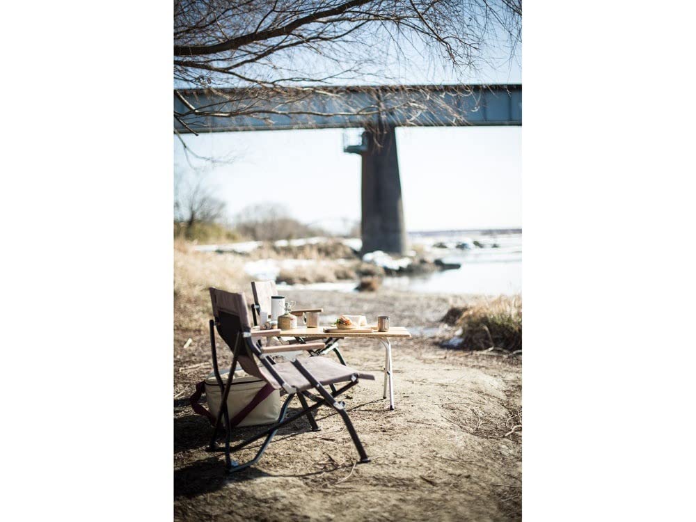 Snow Peak Low Chair 30 Short Gray LV-093GY Low Chair Folding Chair Comfortable to sit in Compact storage