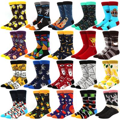 Новые мужские носки бренда Diamond Ramen Astronaut Pattern Hip hop Cool Socks для мужчин зимние толстые длинные носки для скейтбординга смешные цветные