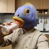 Хэллоуин Милое Животное Латексная Маска Рыбья Голова Тропическая Рыба Головной Убор Смешные Вечеринки Костюмы Реквизит