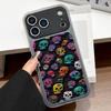 Чехол-череп (цветной) подходит для iPhone17promax, чехол-книжка два в одном, Apple 16 нишевый 15 поколение, мягкий чехол