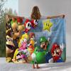 Retro M-Mario Bros Game Cartoon Flannel Blanket,Ultra Soft Warm Plush Throw for Home Bedroom Bed Sofa Cover Camping Picnic gift