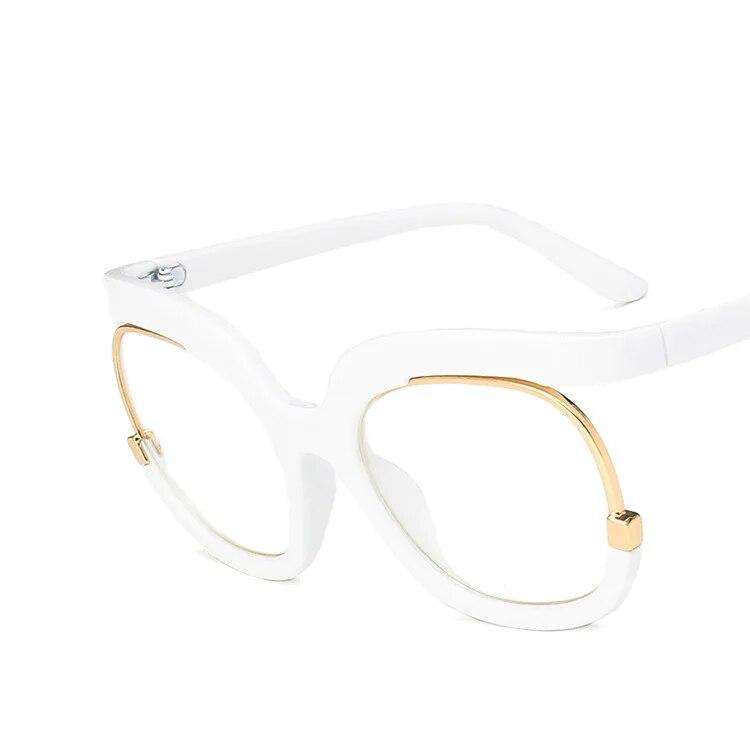 2023 Ins Rainbow Frame Fashion Retro Round Anti Blue Light Women Glasses Vintage Oversized Colourful Frame Clear Eyeglasses