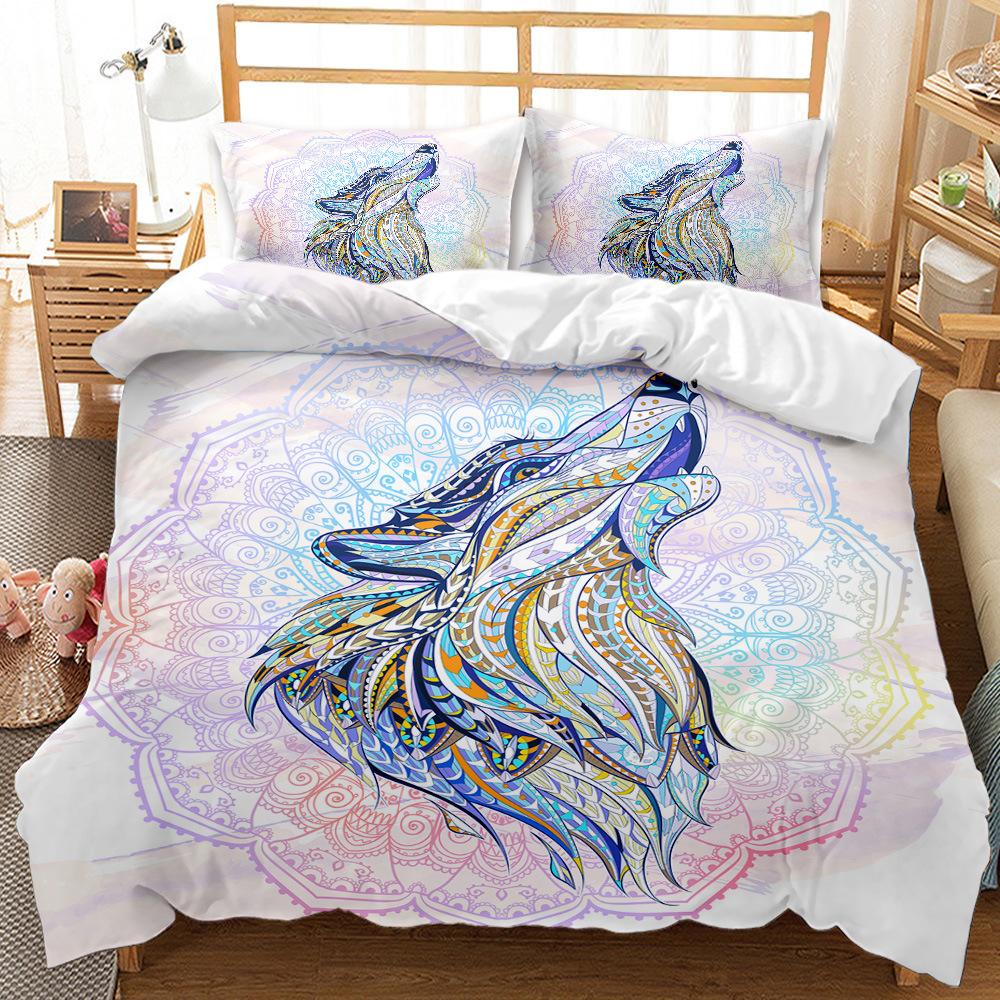 3D Bohemian Bedding Set King Queen Bed Duvet Cover Pillowcases 2/3pcs Animal Cover Set Kid Adult Gift Exotic Style