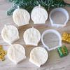 Силиконовые формы для рождественских свечей DIY Поделки Ручная работа Гипсовые рождественские украшения Шар с рельефом Рождественский Дед Мороз Олень Снеговик