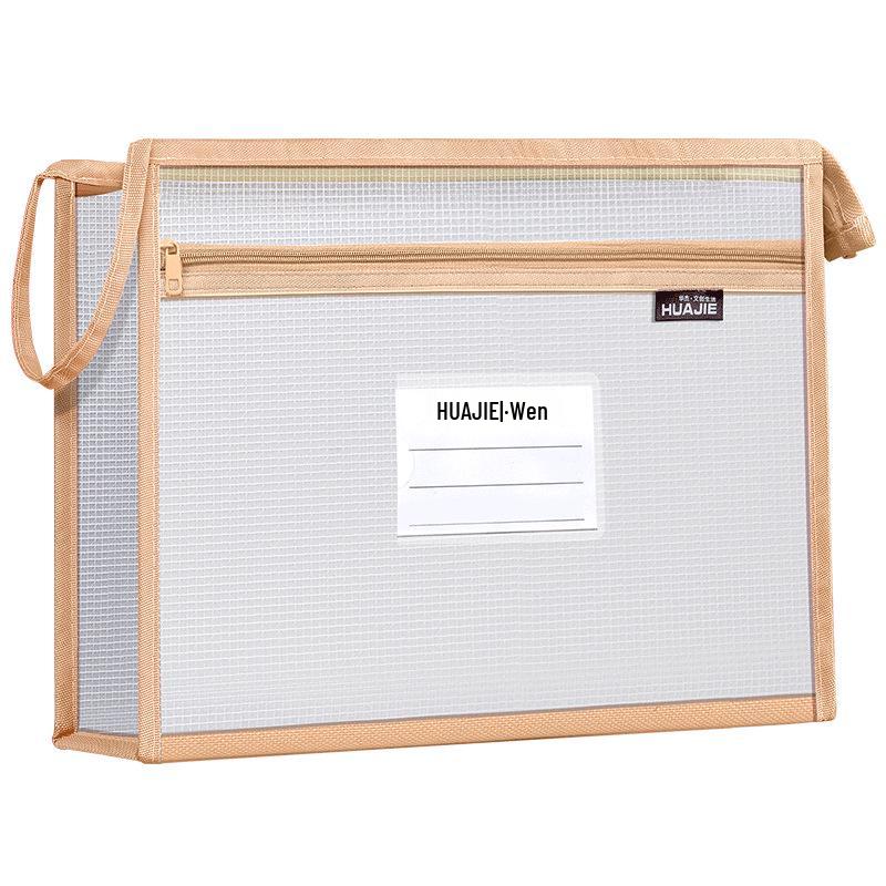 Huajie A4 Двухслойная Сверхтолстая Сетчатая Сумка для Документов на Молнии - ЕВА Большая Вместимость, Водонепроницаемая 3D Сумка для Предметов
