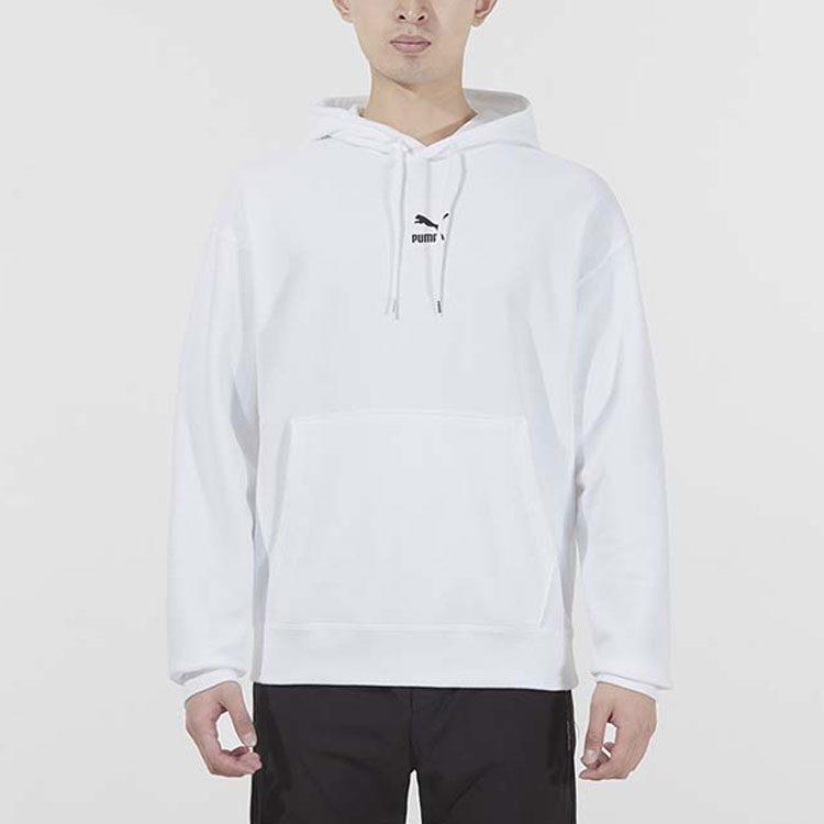 Puma Толстовки Мужские Белые С Капюшоном Умеренная Обычная 535305-02