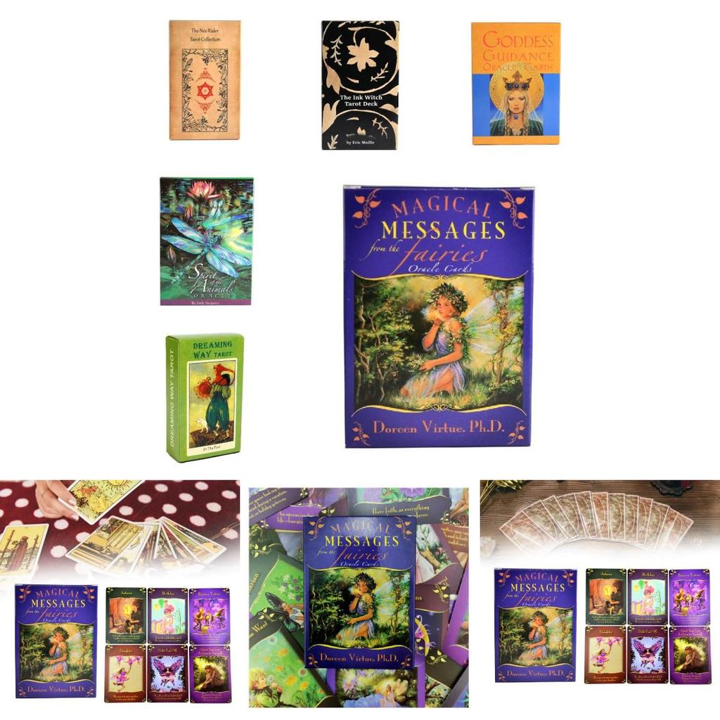 Элегантные Зеленые Глифы Карты Таро Ленорман Для Интуитивного Духовного Руководства