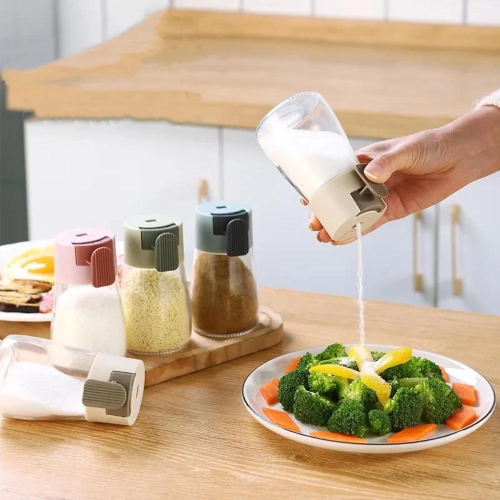 Стеклянная бутылка Диспенсер для специй Контейнер для вкуса Солонки Новая количественная бутылка для соли