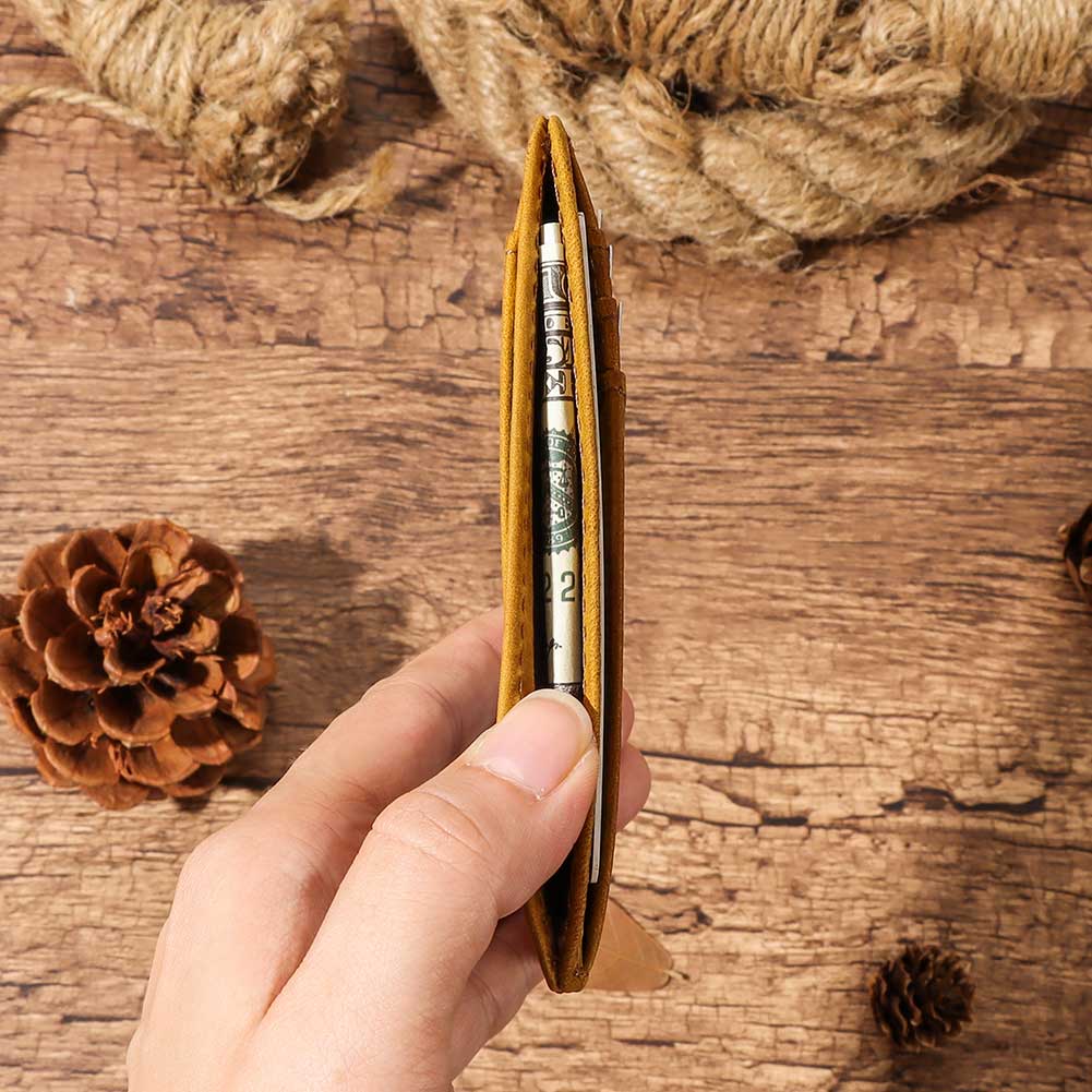 Humerpaul Упаковка для кредитной карты из натуральной кожи, подарок сыну, подарочная упаковка.