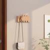 Walnut Wood Coat Rack Hook Wall-Mounted Hidden Decoration Hook Hanger Foldable Bedroom Closets Wooden Wall Shelf Home Decor