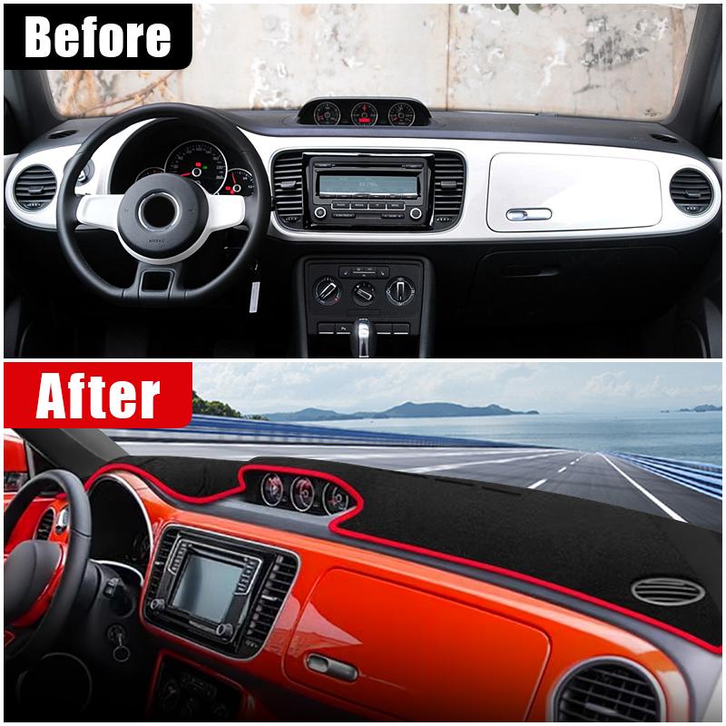 Для Volkswagen VW New Beetle 2012 2013 2014 2015 2016 2017 2018 крышка приборной панели автомобиля избегает света, анти-УФ-ковер, нескользящий