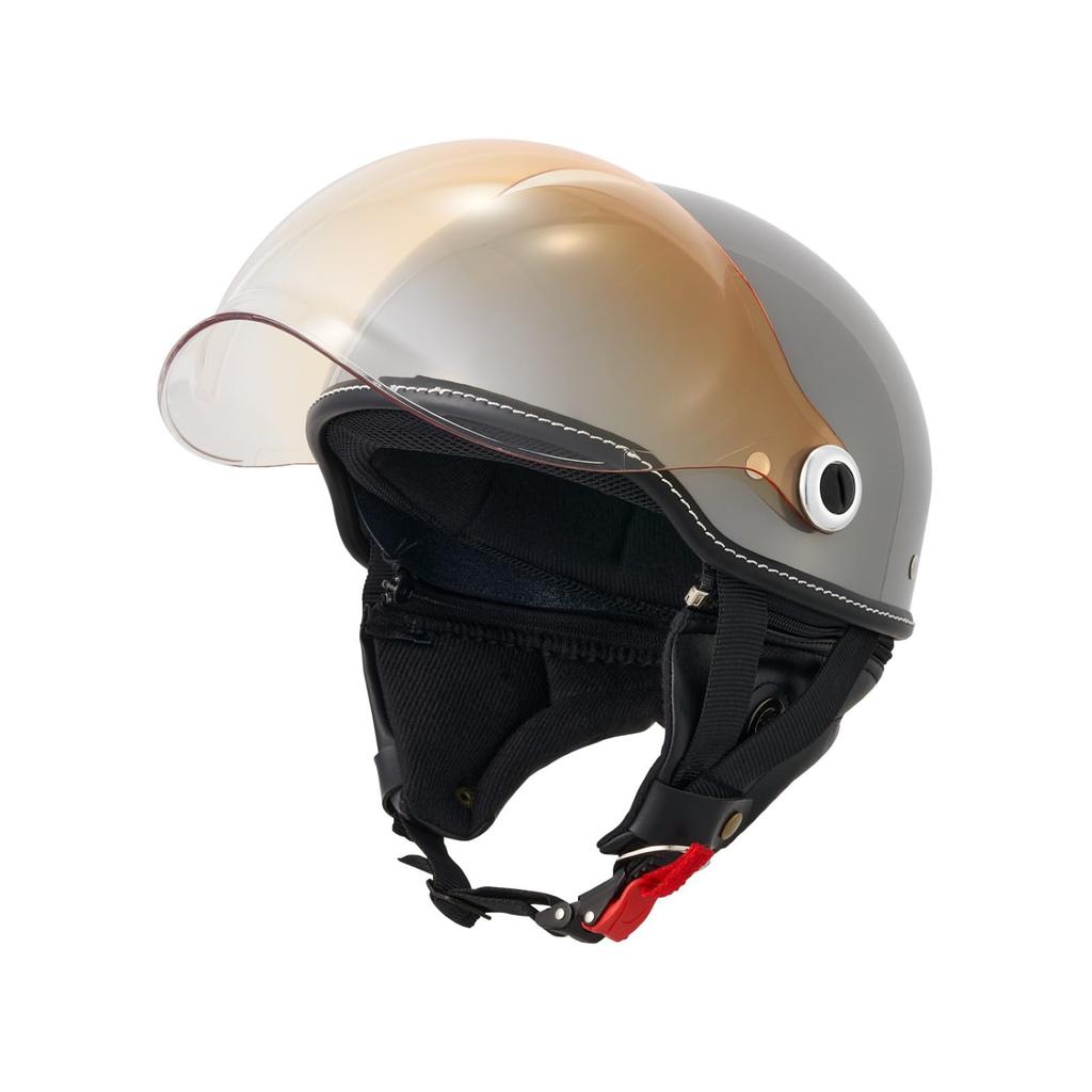 Marushin Motorcycle Helmet BUBBLE RIDER HALF Half Helmet Gray Free Size Product 05303003 (57-60cm) Number
